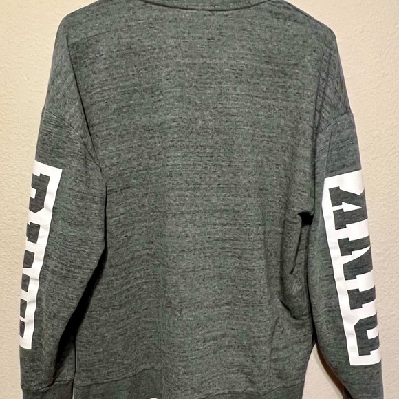 PINK Victoria's Secret Women's Gray Quarter-Zip Sweater- Size Medium - Picture 4 of 5